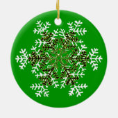 Sneeuwvlok 2 Witte Transp de Gift… Keramisch Ornament (Achterkant)