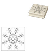 Sneeuwvlok 4 geometrische patroon art stempel (Gestempeld)