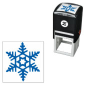 Sneeuwvlok 4 van 6  zelfinktende stempel (In situ)