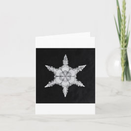 Sneeuwvlok 6 kerstkaart feestdagen kaart