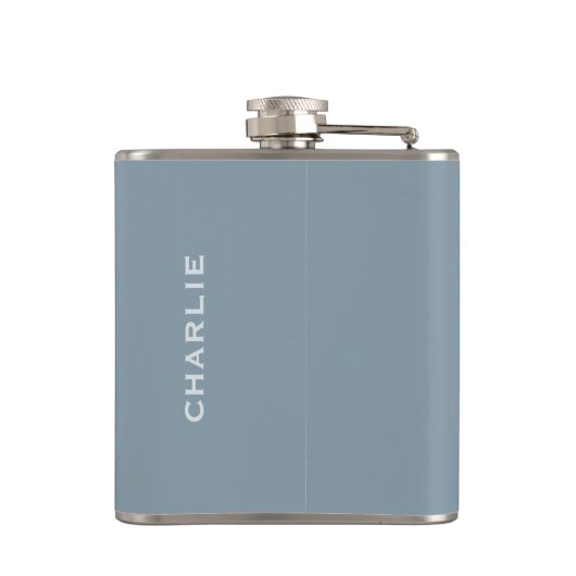 Sneeuwvlok aangepaste monogram kolf heupfles (Achterkant)