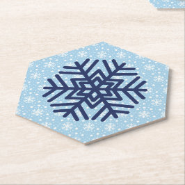Sneeuwvlok absorberende kerst kartonnen onderzetters