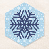 Sneeuwvlok absorberende kerst kartonnen onderzetters (Voorkant)