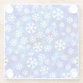 Sneeuwvlok Abstract: naadloos patroon. Glazen Onderzetter (Achterkant)