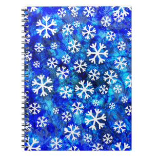 Sneeuwvlok Abstract: naadloos patroon. Notitieboek