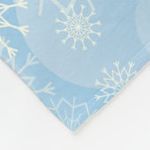 Sneeuwvlok achtergrond fleece deken (Hoek)