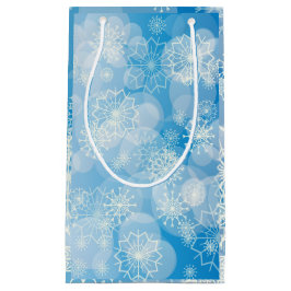 Sneeuwvlok achtergrond klein cadeauzakje