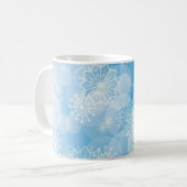 Sneeuwvlok achtergrond koffiemok (Voorkant links)