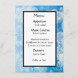 Sneeuwvlok achtergrond menu