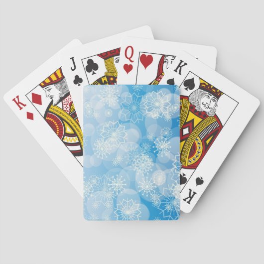 Sneeuwvlok achtergrond pokerkaarten (Achterkant)