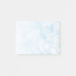 Sneeuwvlok achtergrond post-it® notes