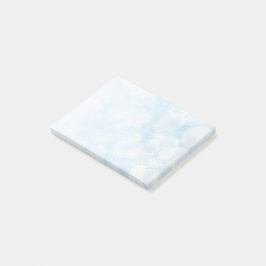 Sneeuwvlok achtergrond post-it® notes (Schuin)