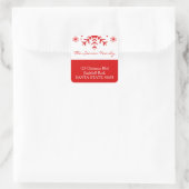 Sneeuwvlok adres vierkante sticker (Tas)