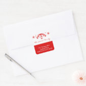 Sneeuwvlok adres vierkante sticker (Envelop)