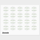 Sneeuwvlok Adreslabels Ronde Sticker (Vel)