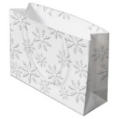 Sneeuwvlok Afdruk Groot Cadeauzakje (Achterkant Gekanteld)