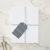 Sneeuwvlok als blauw en wit kerstcadeau Label Cadeaulabel (Met Touw)