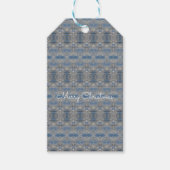 Sneeuwvlok als blauw en wit kerstcadeau Label Cadeaulabel (Voorkant)