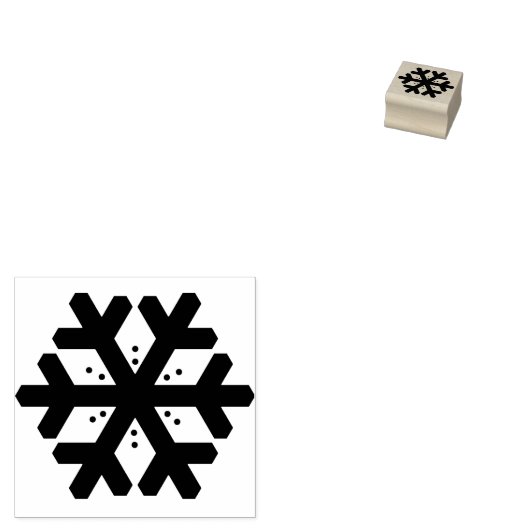 Sneeuwvlok Art Stamp Rubberstempel (Gestempeld)