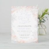 Sneeuwvlok Baby het is koud buiten Baby shower Folie Uitnodiging (Staand Voorkant)