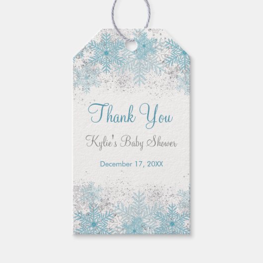 Sneeuwvlok Baby Het is koud buiten douche cadeau L Cadeaulabel (Voorkant)