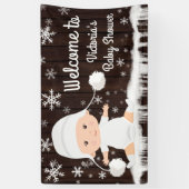 Sneeuwvlok Baby Shower Banner (Verticaal)