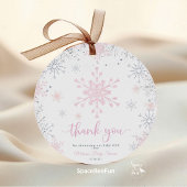 Sneeuwvlok baby shower bedankjes labels