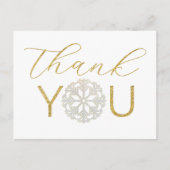 Sneeuwvlok Baby Shower Bedankkaart Briefkaart (Voorkant)