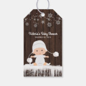 Sneeuwvlok Baby Shower Cadeautags Cadeaulabel (Achterkant)