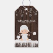 Sneeuwvlok Baby shower Gift Labels Cadeaulabel (Achterkant)