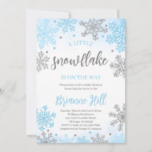Sneeuwvlok Baby Shower Uitnodiging