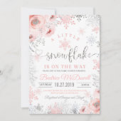Sneeuwvlok baby shower uitnodiging Een beetje Snee (Voorkant)