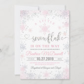Sneeuwvlok baby shower uitnodiging Een beetje Snee (Voorkant)