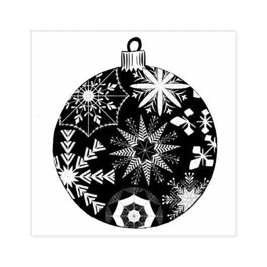 Sneeuwvlok Bauble Rubberstempel (Afrduk)