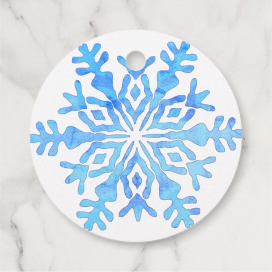 sneeuwvlok bedankjes labels (Achterkant)