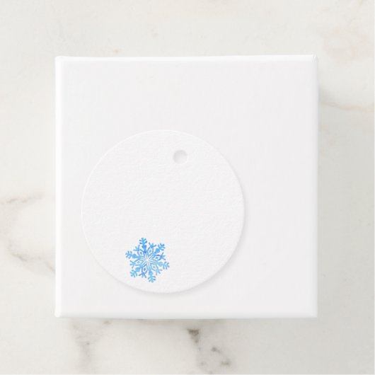 sneeuwvlok bedankjes labels (In situ)