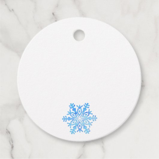 sneeuwvlok bedankjes labels (Voorkant)