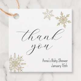 Sneeuwvlok Bedankt Bedankjes Labels