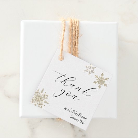 Sneeuwvlok Bedankt Bedankjes Labels (In situ)