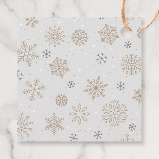 Sneeuwvlok Bedankt Bedankjes Labels (Achterkant)