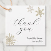 Sneeuwvlok Bedankt Bedankjes Labels (Voorkant)
