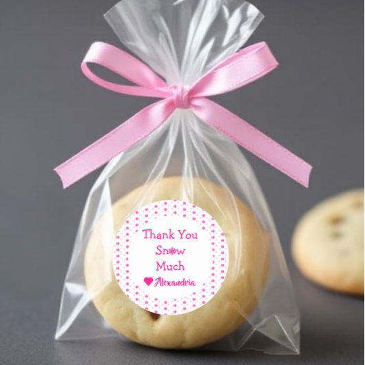 Sneeuwvlok Bedankt Ronde Sticker