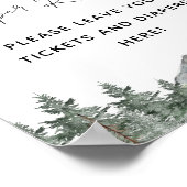 Sneeuwvlok Berg Baby shower Luier Raffle Teken Poster (Hoek)