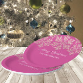 Sneeuwvlok Berry Bling Celebration Kerstmis Papieren Bordje