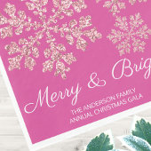 Sneeuwvlok Berry Bling Minimal Christmas Party Servet