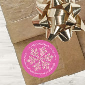 Sneeuwvlok Bes Glitters Chic Landelijk Persoonlijk Ronde Sticker