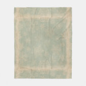  sneeuwvlok bijtende blauwgroen winterblauwe crème fleece deken (Voorkant)