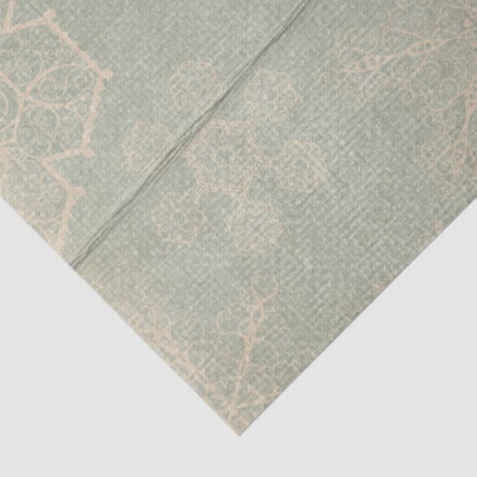  sneeuwvlok bijtende blauwgroen winterblauwe crème tissuepapier (Detail)