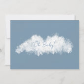 Sneeuwvlok blauw Baby Het is koud buitendouche Kaart (Achterkant)