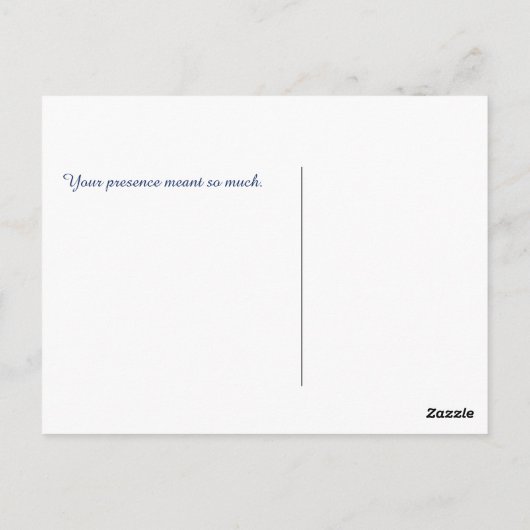 Sneeuwvlok Blauw Bokeh Winter Dank u Briefkaart (Achterkant)